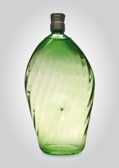 Nabelflasche grün mit Zinnverschluss